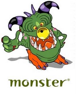 the Monster's teeth - Monster.com old mascot